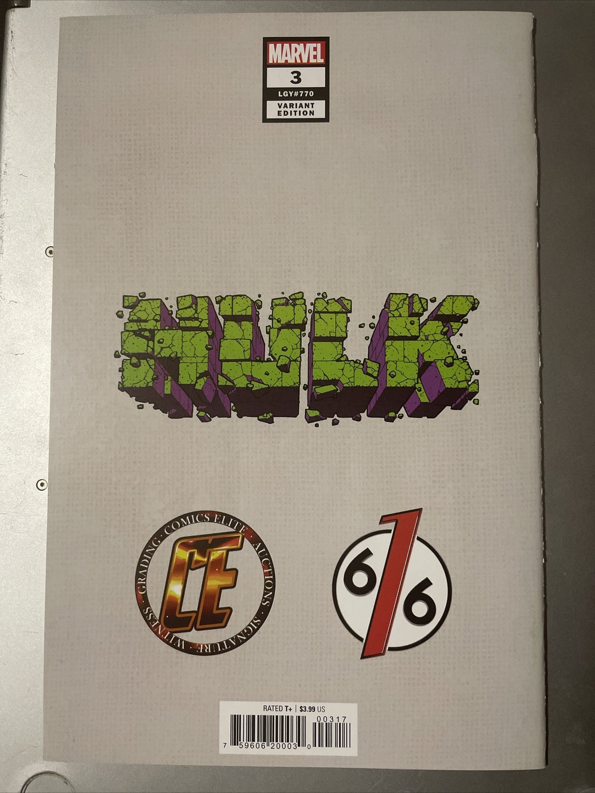 HULK #3 NM+ MARCO TURINI Exclusive LE 3000 Marvel 2022 Gorgeous Very HTF Grab It