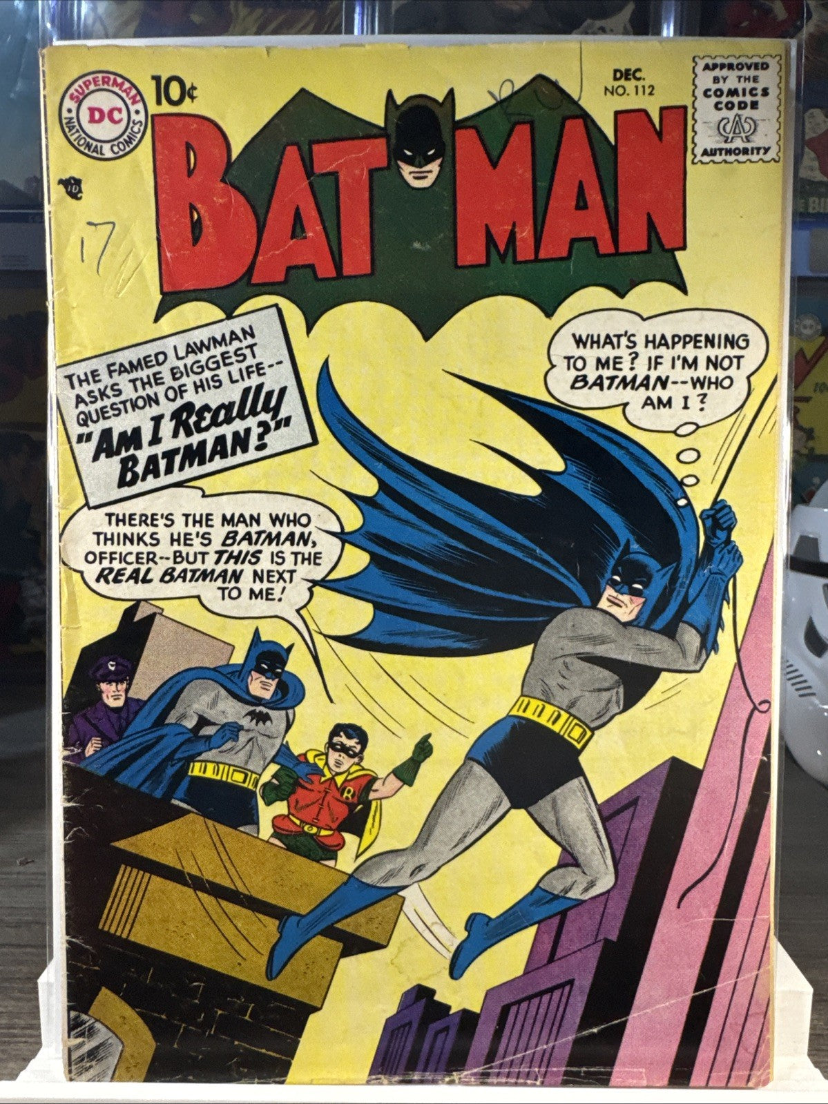 Batman #112 Vintage 1957 DC National Comics 10 Cent Early Silver Age Key RARE G+