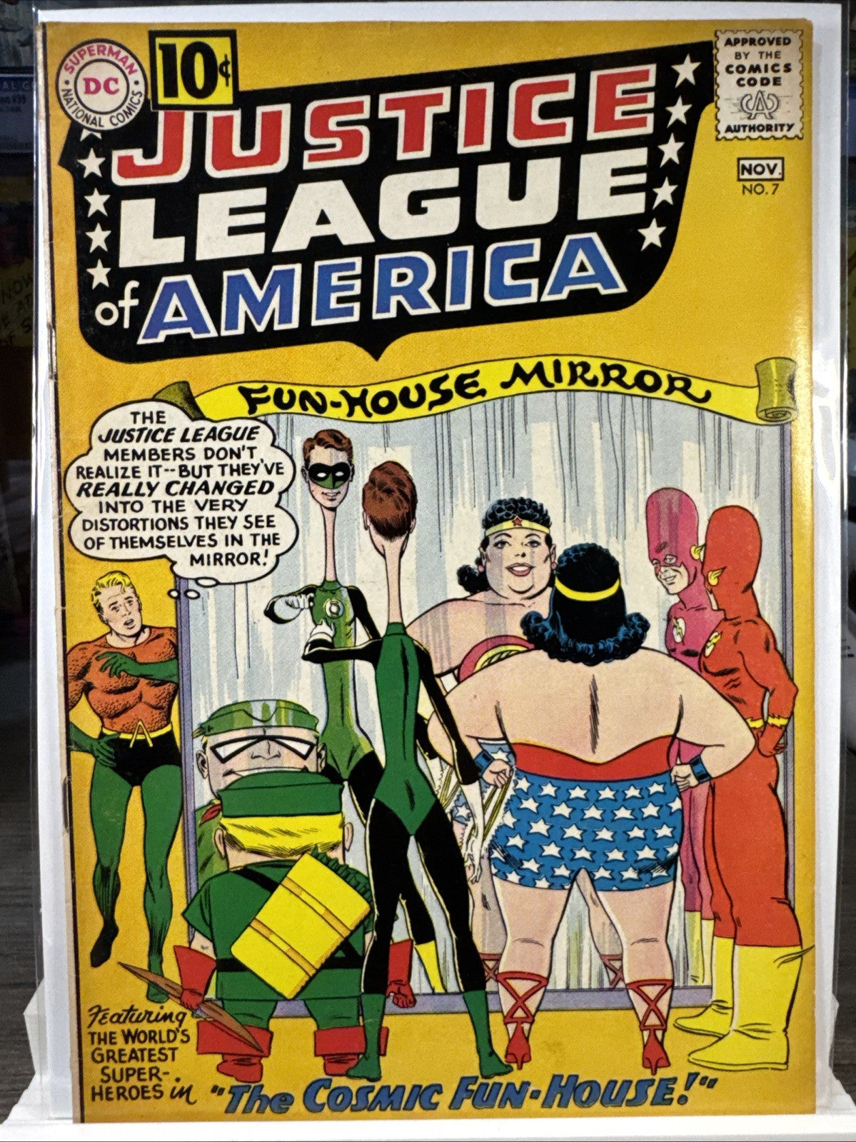 Justice League Of America #7 F+/VF- Last 10 Cent Cover! SILVER KEY