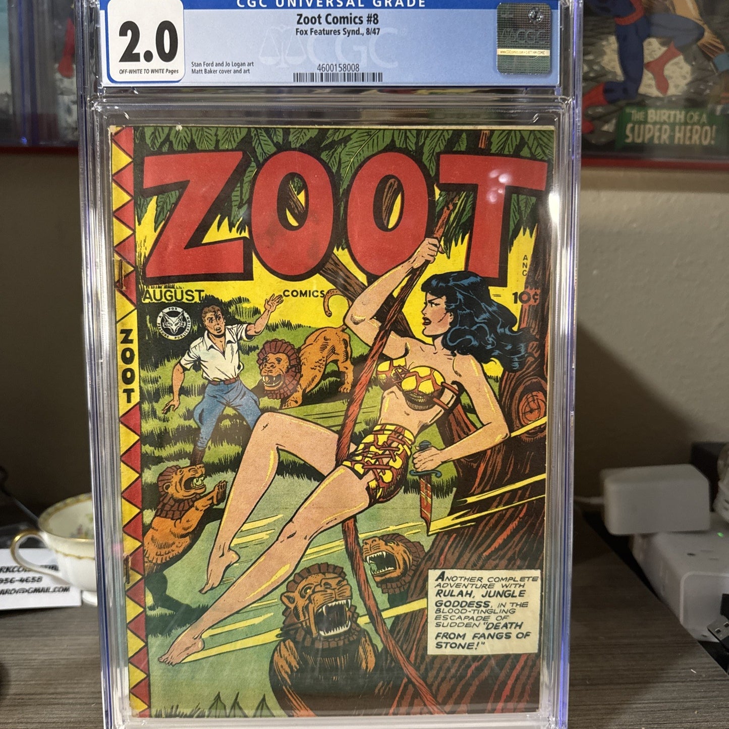 Zoot Comics #8 Classic Cover Good Girl Golden Age Matt Baker Comic 1947 CGC 2.0