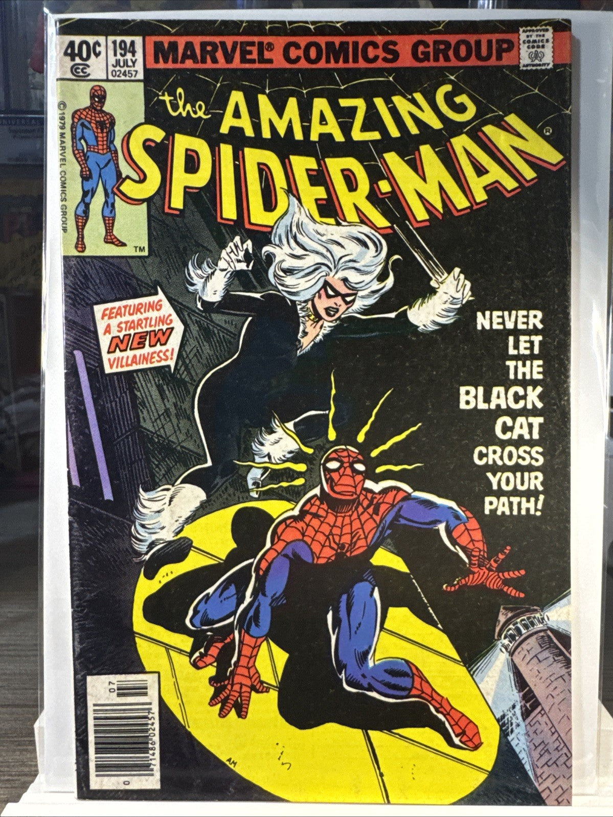 Amazing Spider-Man #194 Newsstand Marvel 1979 BRONZE KEY F/VF 1st App Black Cat