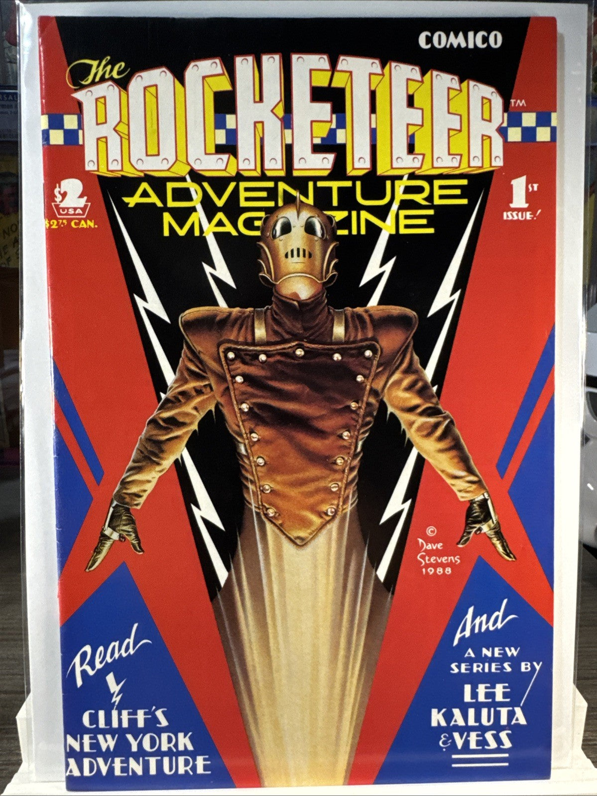ROCKETEER Adventure Magazine #1 (1988) Classic Dave Stevens Comico COPPER VF