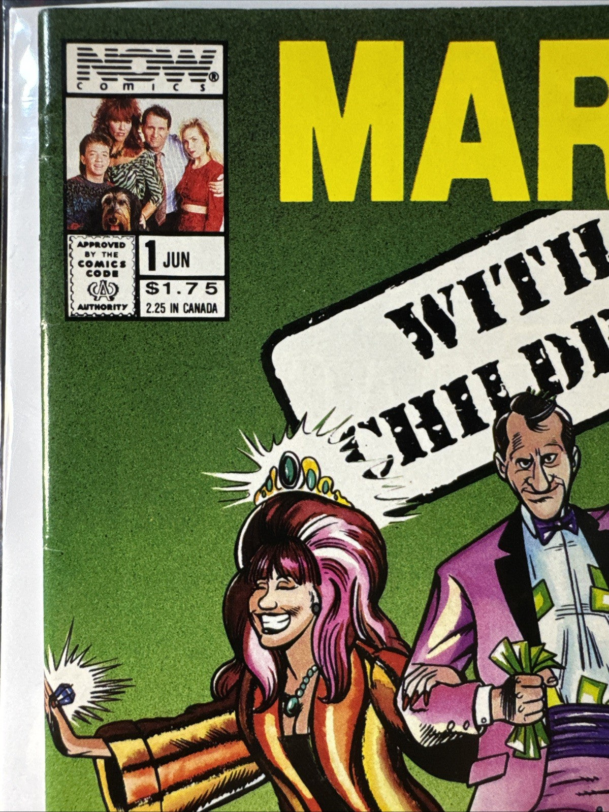 Married... with Children #1 Newsstand (NOW 1990) VF+\NM-1st Comic App COPPER KEY