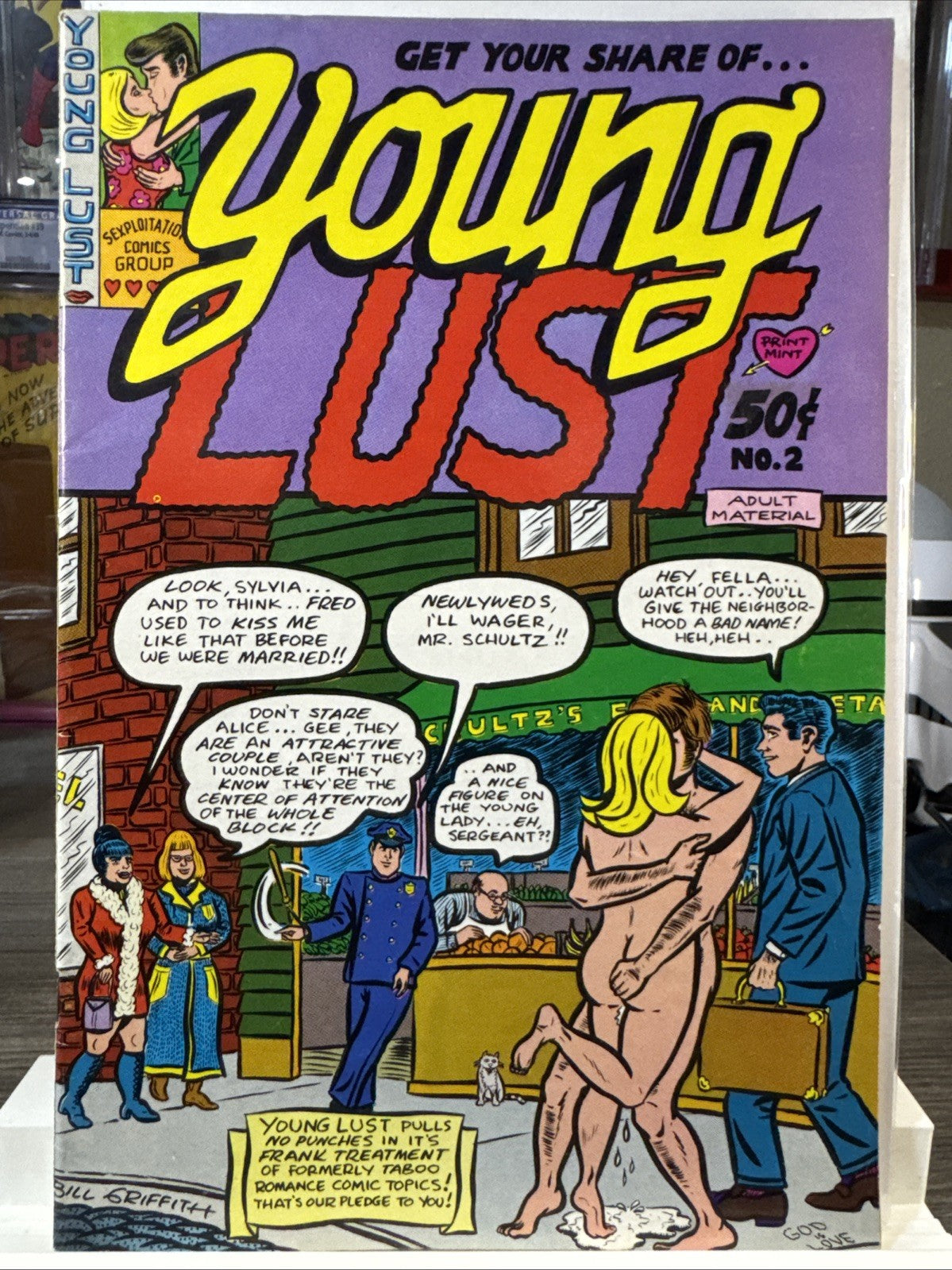 YOUNG LUST #2 1st Print Justin Green VF+/NM- UNDERGROUND Rare Print Mint 1971