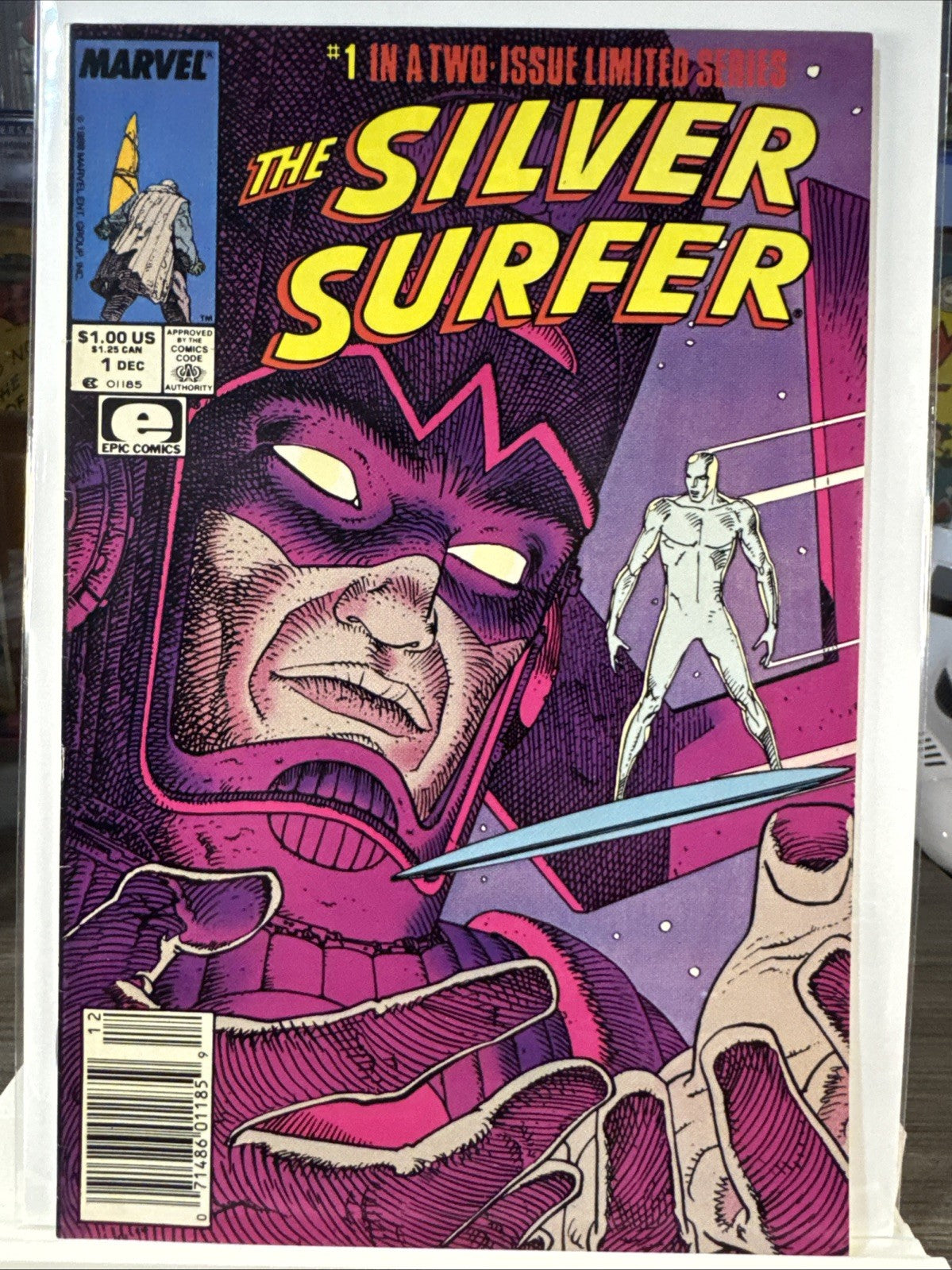 The Silver Surfer #1 Newsstand (Marvel Comics December 1988) NM- MOEBIUS COPPER