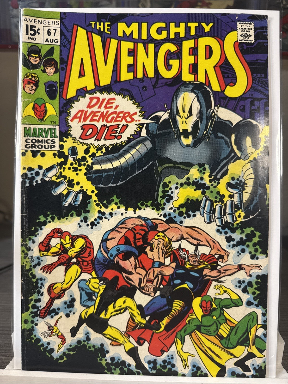 Marvel Comics The Mighty Avengers #67 1969 Ultron Cover Iron Man Thor F- SILVER