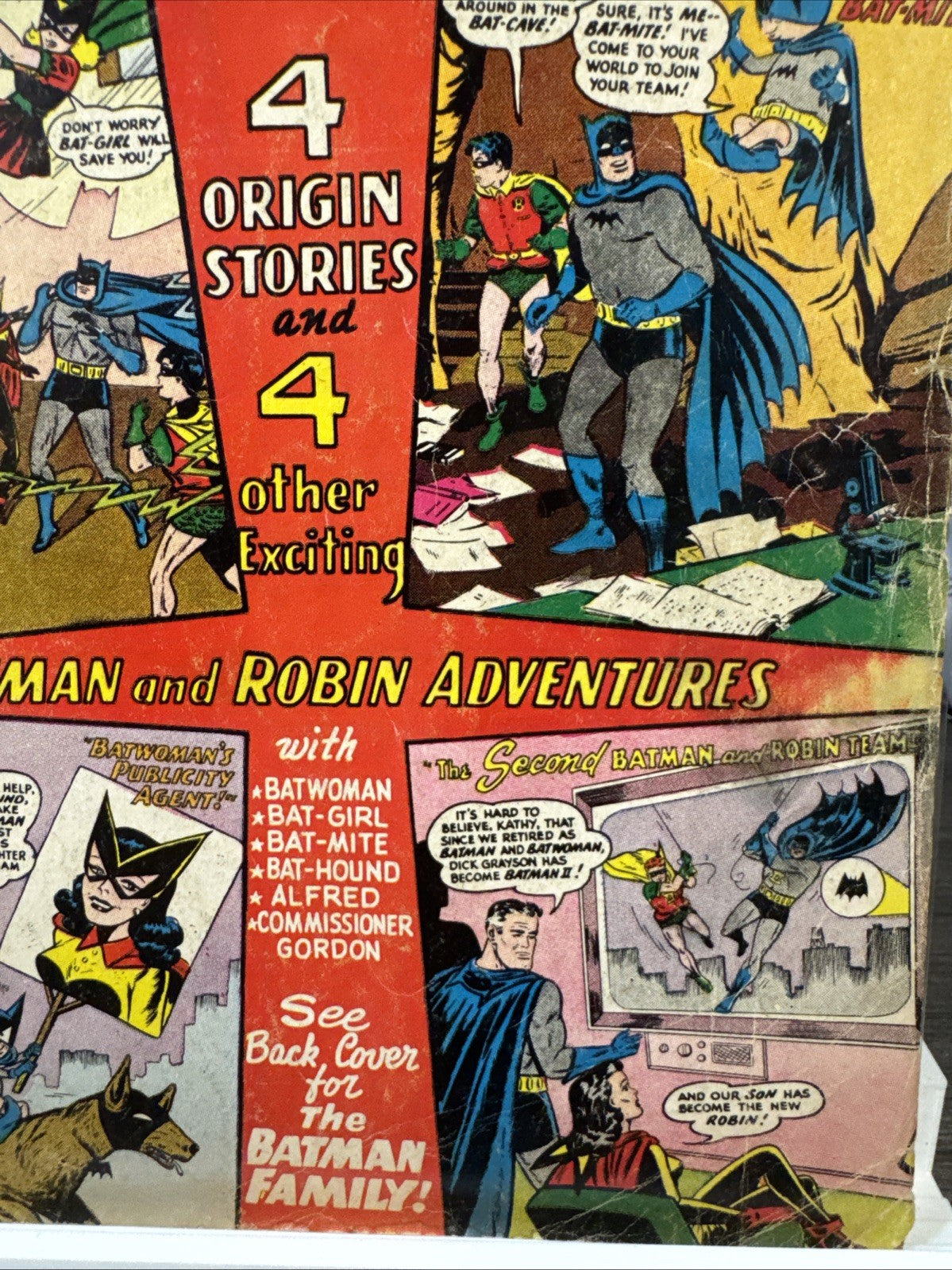 Batman Annual #7 (DC Comics 1964) G SILVER Cool Back Cover Poster Origin Stories
