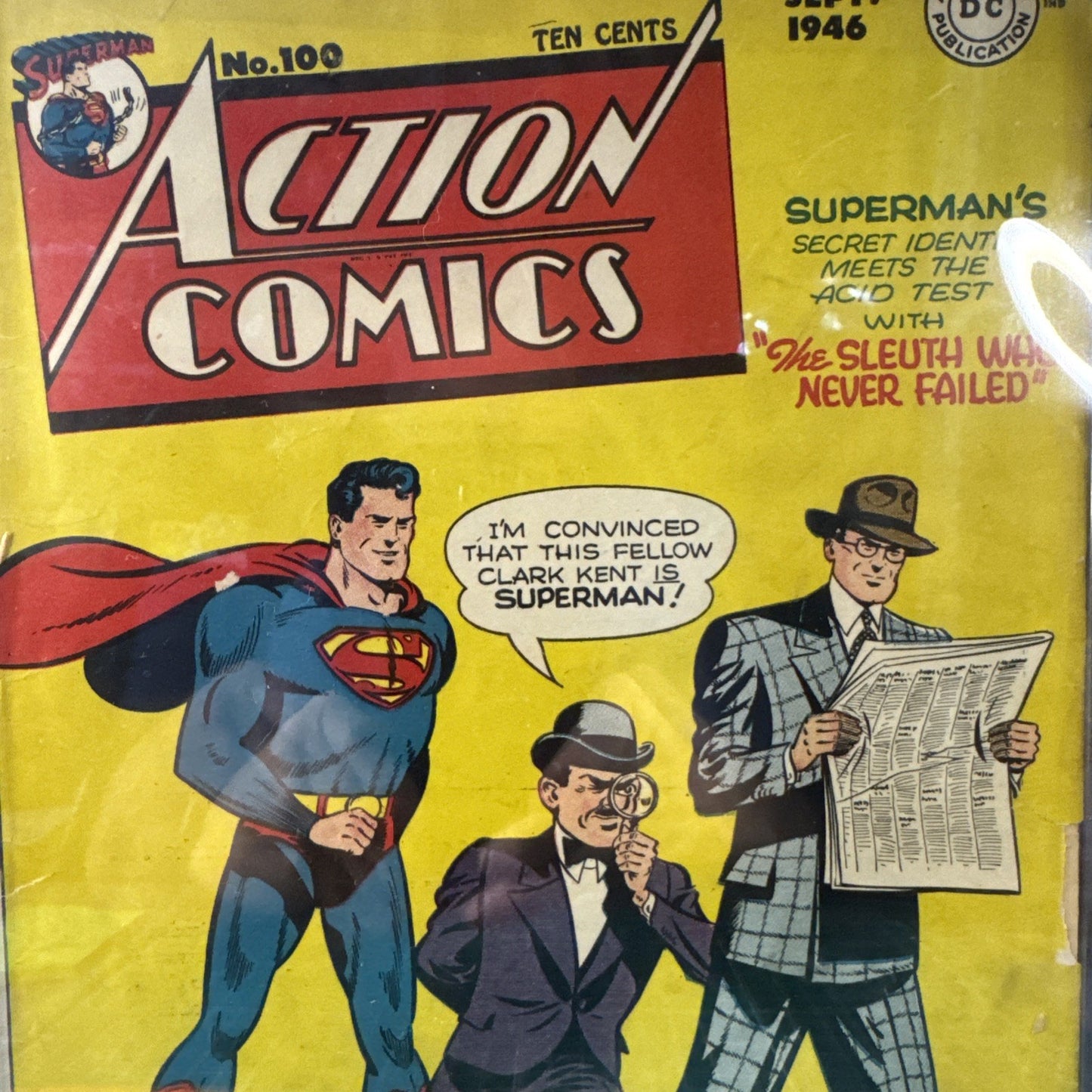 Action Comics #100 CGC 1.0 1946 Classic Wayne Boring Cover