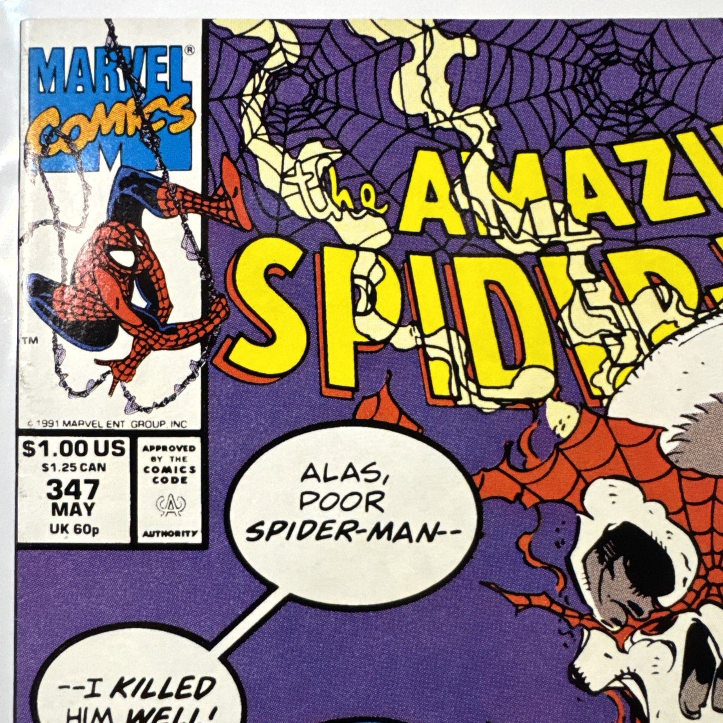 The Amazing Spider-Man #347 (Marvel Comics May 1991) COPPER Iconic Cover