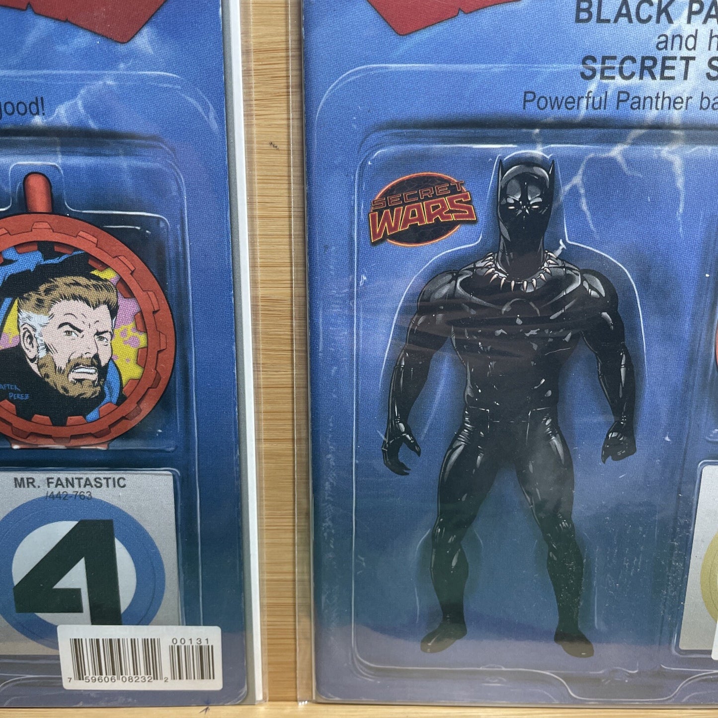 Secret Wars JTC Action Figure Variant Lot Mr. Fantastic & Black Panther NM