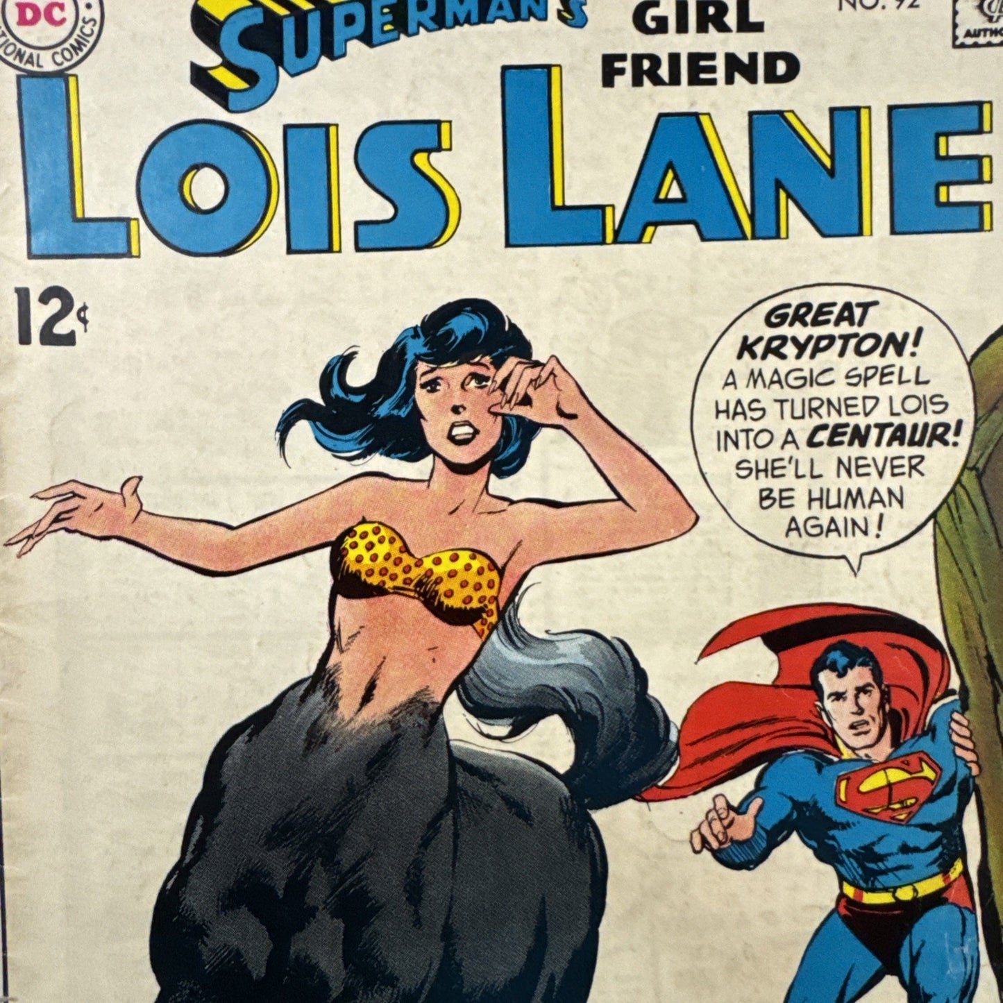Superman's Girl Friend, Lois Lane #92 - Neal Adams cover - centaur- 1969 - FN/VF