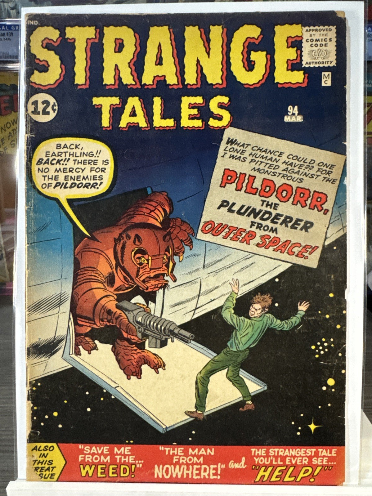Strange Tales #94 (Marvel 1962) Low Grade Detached Cover SILVER Pre-Hero KEY