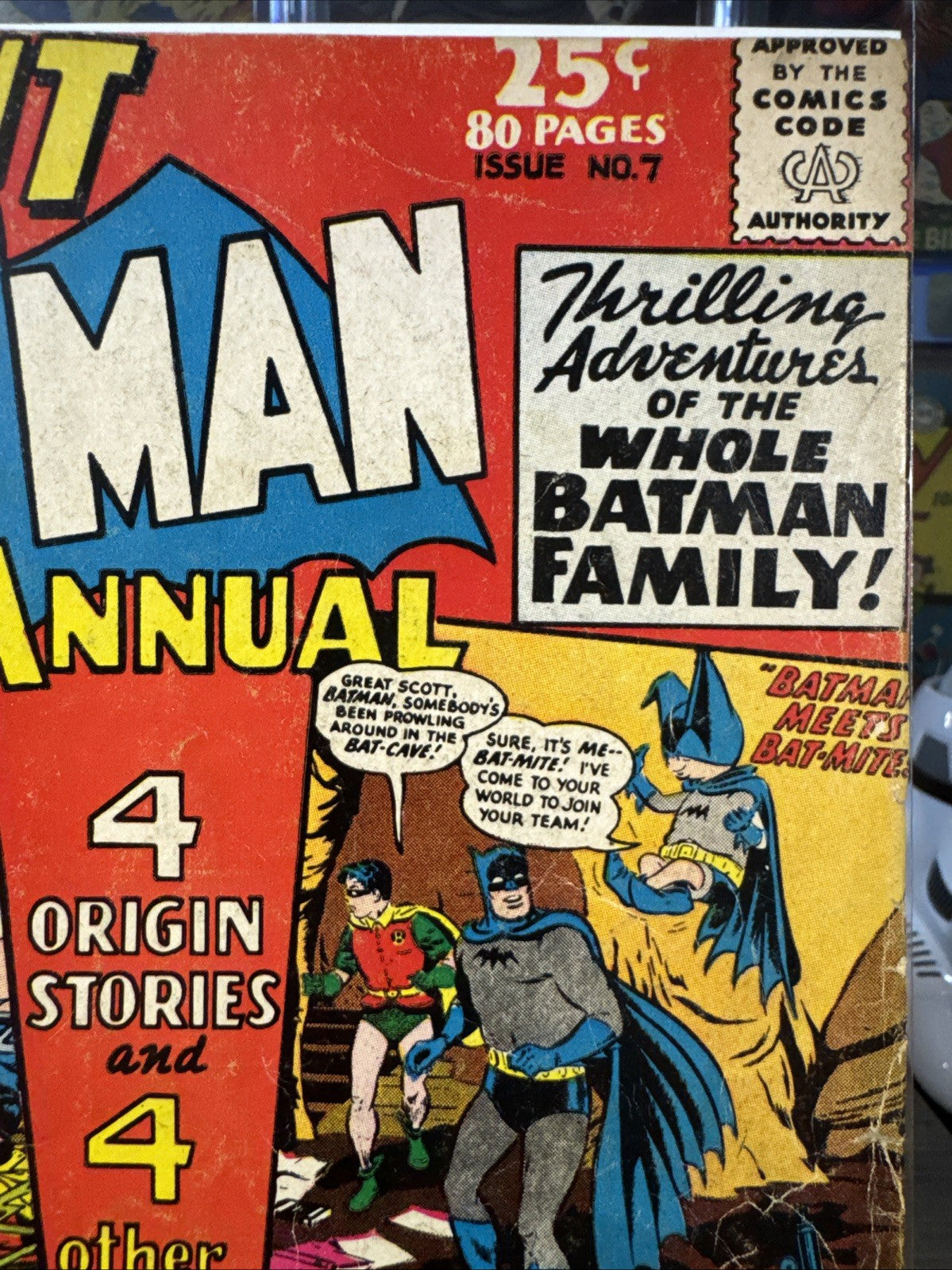 Batman Annual #7 (DC Comics 1964) G SILVER Cool Back Cover Poster Origin Stories