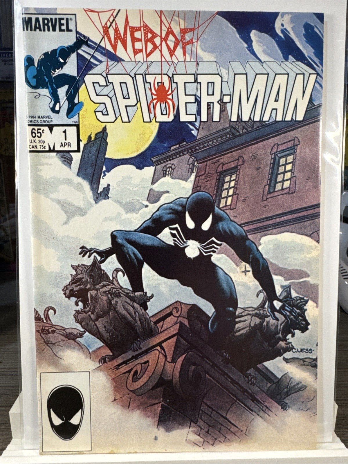 Web of Spider-Man #1 Marvel 1985 COPPER KEY Beautiful Charles Vess Painted Cover