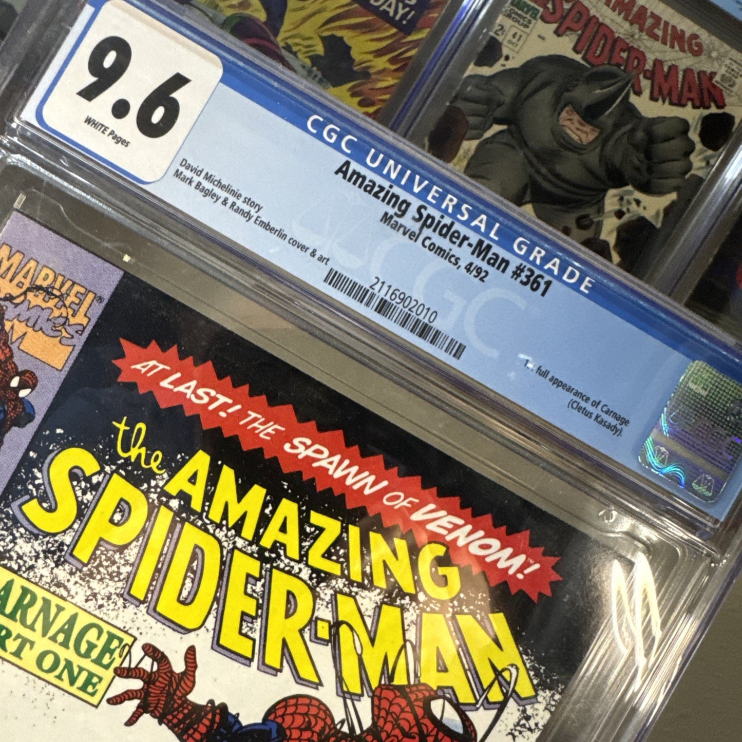 Amazing Spiderman #361 CGC 9.6 White Pages 1st App of Carnage (Marvel 1992)