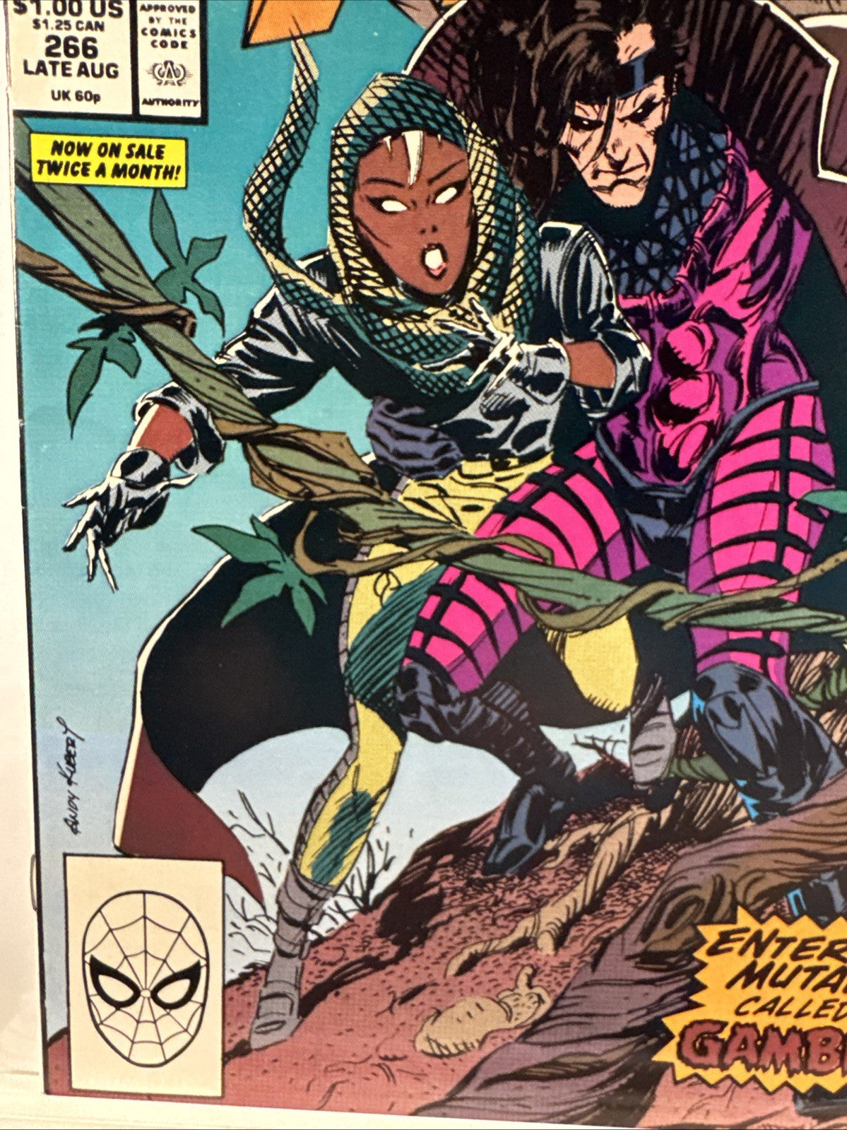 Uncanny X-Men #266 (Marvel Comics, 1990) 1st Appearance Gambit COPPER KEY