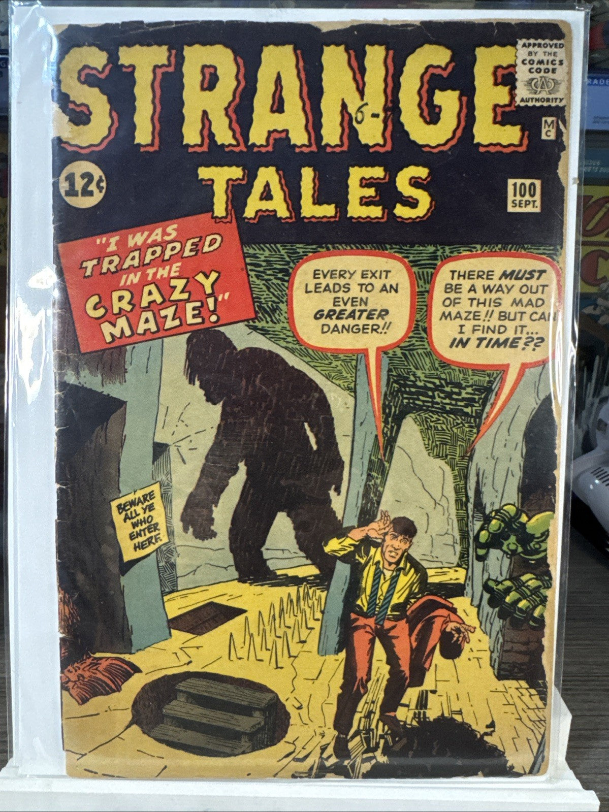 Strange Tales #100 (1962) Low Grade Detached Cover SILVER KIRBY DITKO Pre-Hero
