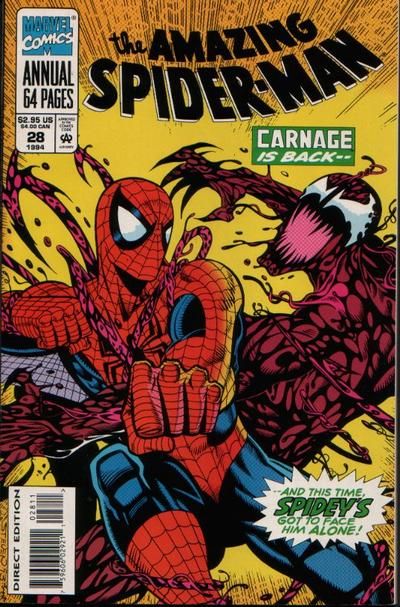 The Amazing Spider-Man, Vol. 1 Annual The Mortal Past / Fatal Instinct / Mr. Smith Goes To Town / No Son Of Mine 28A