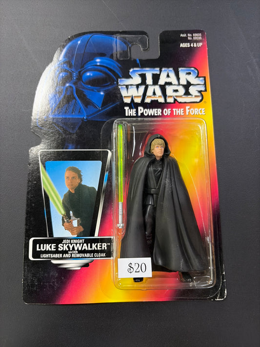 Star Wars Luke Skywalker with lightsaber and removable cloak toy