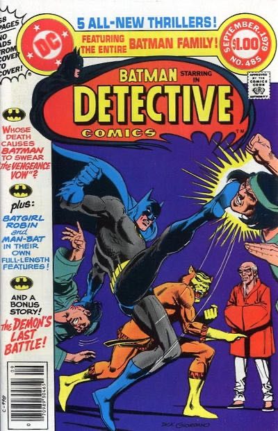 Detective Comics, Vol. 1 The Vengeance Vow / The Case of the Cavorting Corpse / The Fatale Finale / The Case of the Untouchable Crook / SST -- The Super-Sonic Threat 485