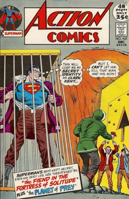 Action Comics, Vol. 1 The Fiend in the Fortress of Solitude; The Challenge of the Expanding World, Part 2; The Planet of Prey! 407