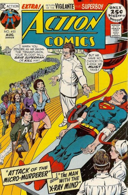 Action Comics, Vol. 1 Attack of the Micro-Murderer; The Man with the X-Ray Mind; The Impossible Legend; When Krypto Was Superboy's Master! 403