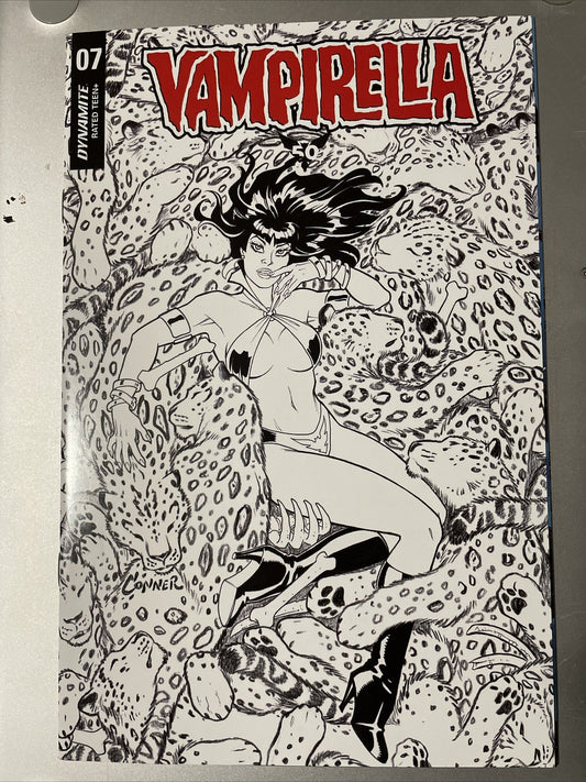 Vampirella #7 1:20 Variant NM 2020 Dynamite Back & White Gorgeous Copy
