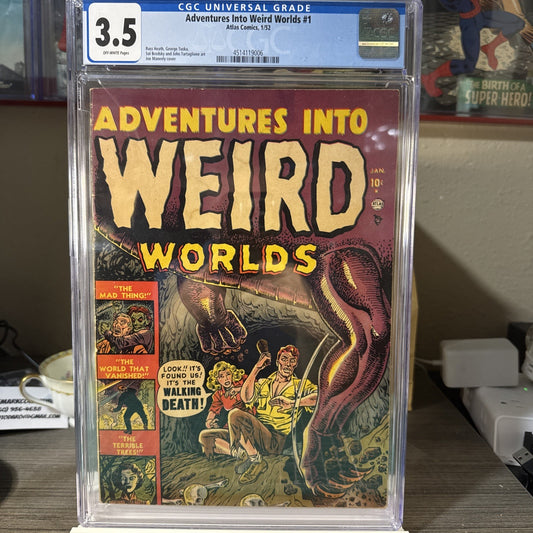 Rare! Adventures into Weird Worlds #4 (Atlas Comics 1952) CGC 3.2 OWP