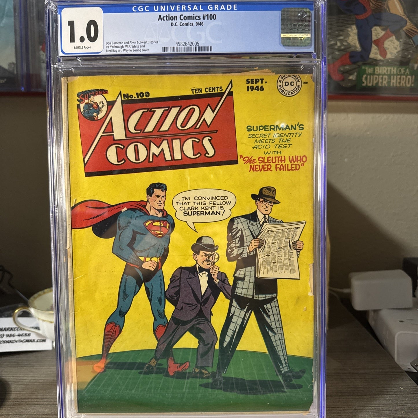 Action Comics #100 CGC 1.0 1946 Classic Wayne Boring Cover