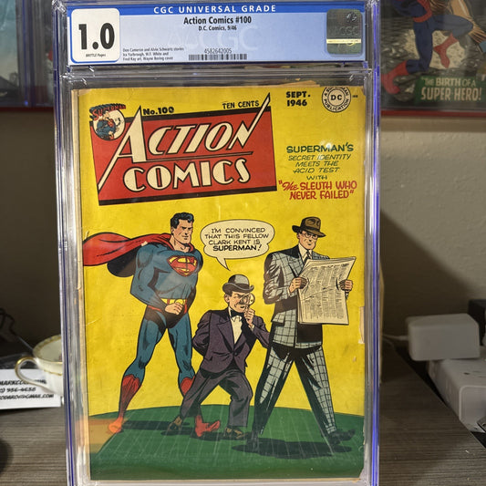 Action Comics #100 CGC 1.0 1946 Classic Wayne Boring Cover