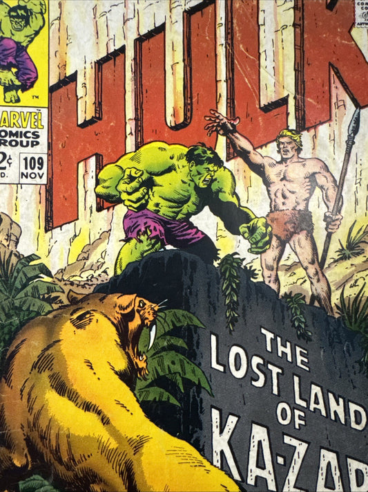 The Incredible Hulk #109 (Marvel Comics November 1968) G READER COPY