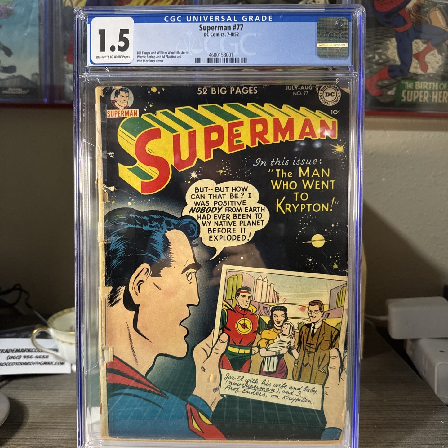Superman #77 1952 CGC 1.5 (Wayne Boring/Al Plastino Art) Rare Book In Any Grade