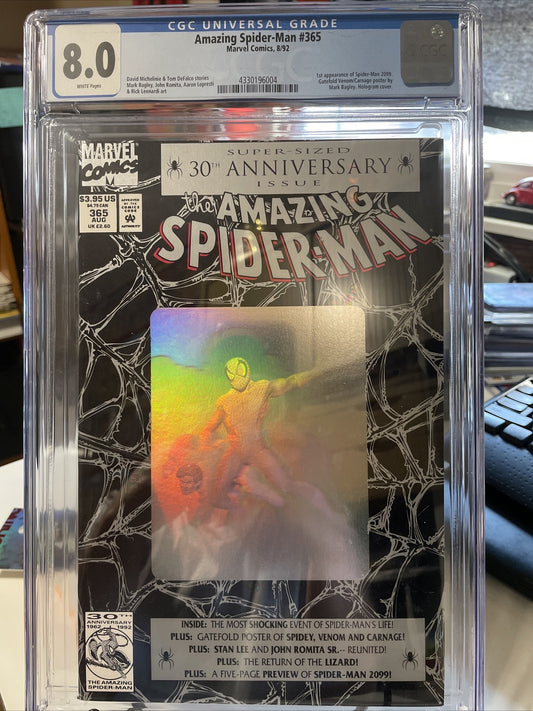 AMAZING SPIDER-MAN 365 CGC 8.0 Marvel 1992 First Appearance Spider-Man 2099 Key