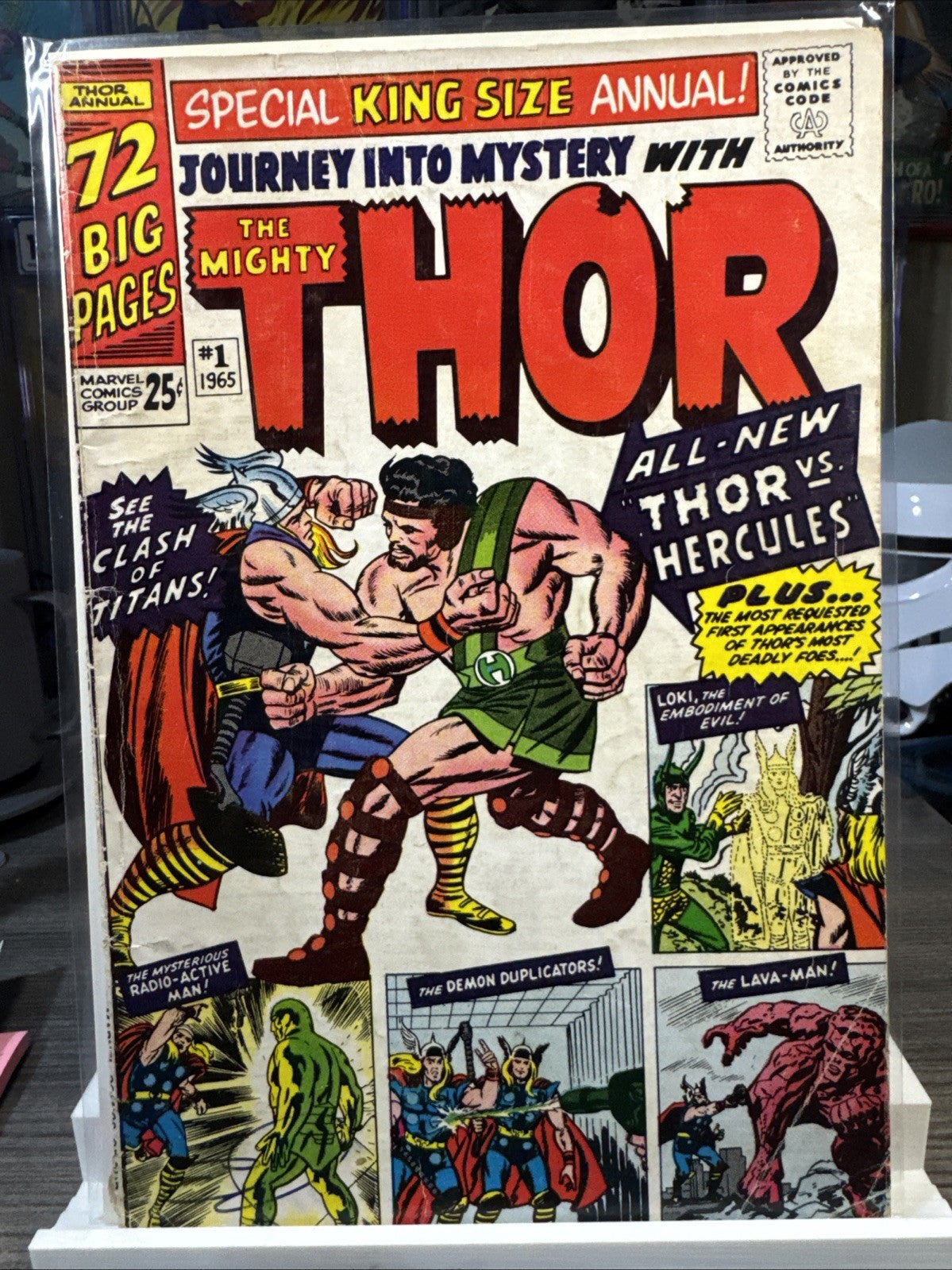 JOURNEY INTO MYSTERY ANNUAL #1 1965 VG KEY 1st Appearance Hercules & Zeus SILVER
