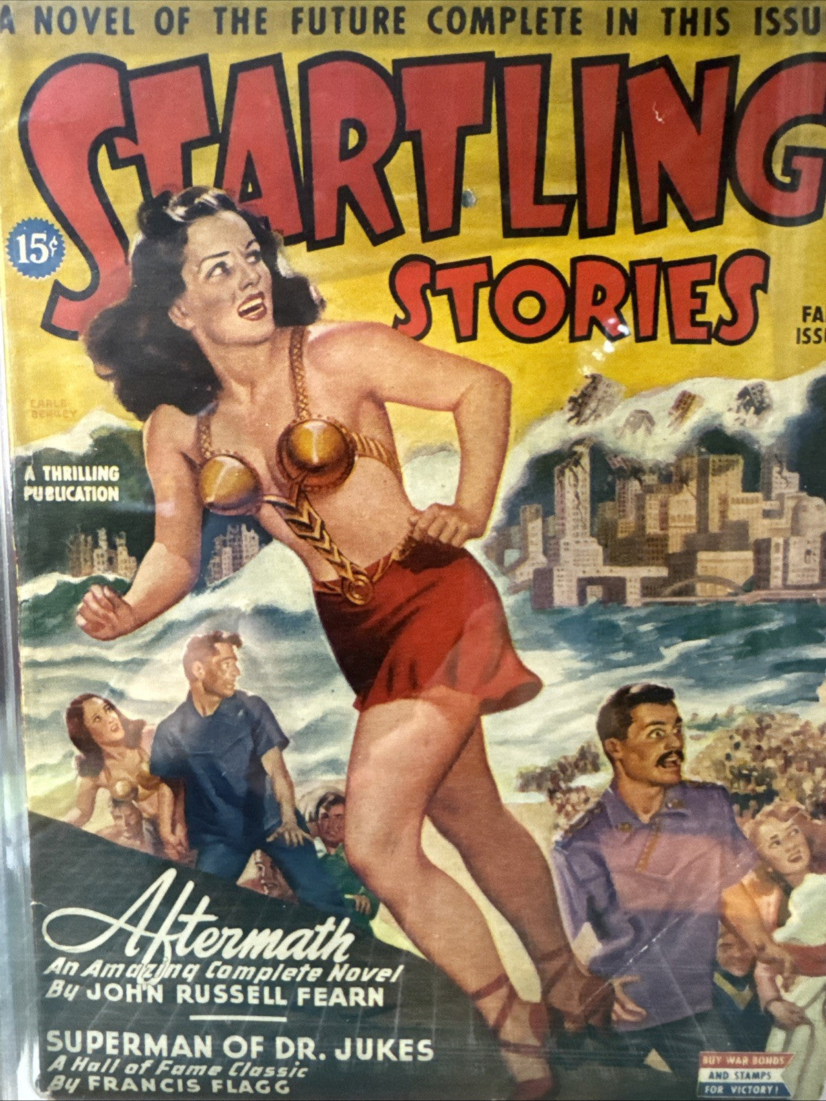 STARTLING STORIES #36 CGC 4.5 GOOD GIRL AWESOME COVER FALL 1945 SCI  FI PULP