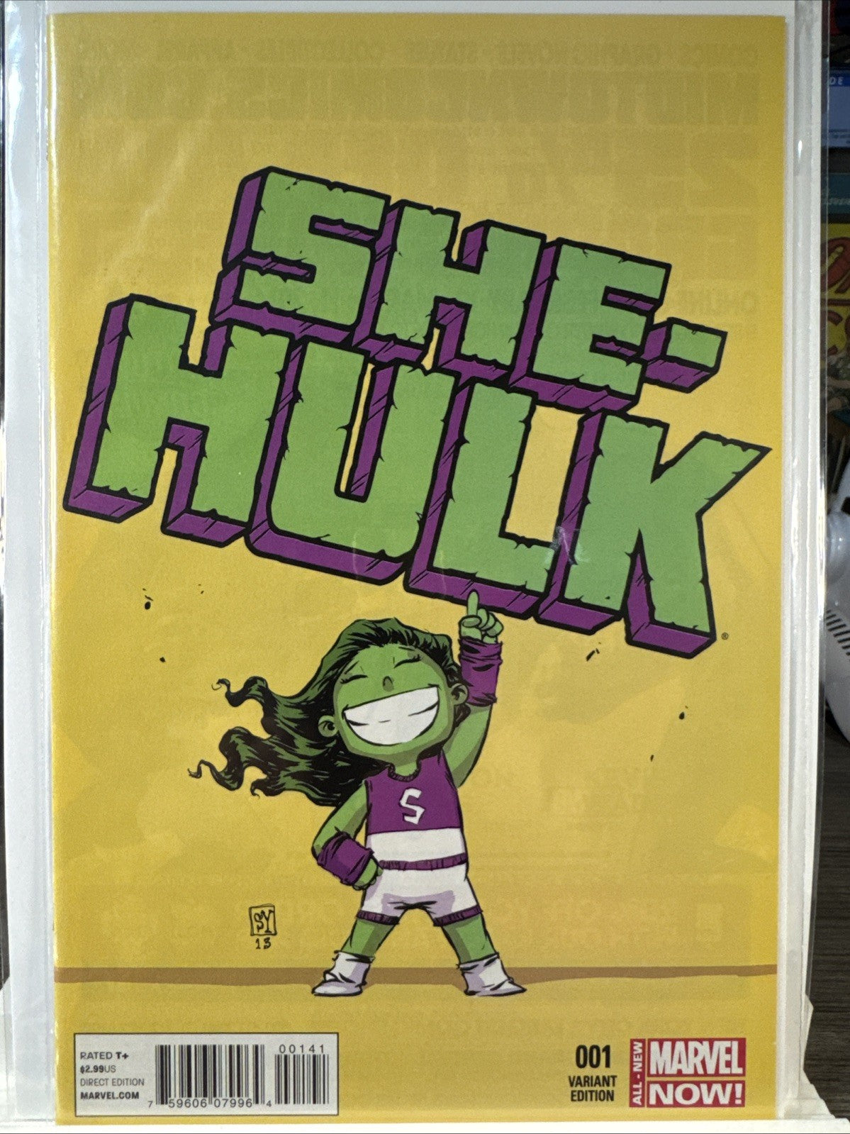 SHE-HULK #1 SKOTTIE YOUNG Baby Variant Marvel Now 2014 👀🔥 MODERN