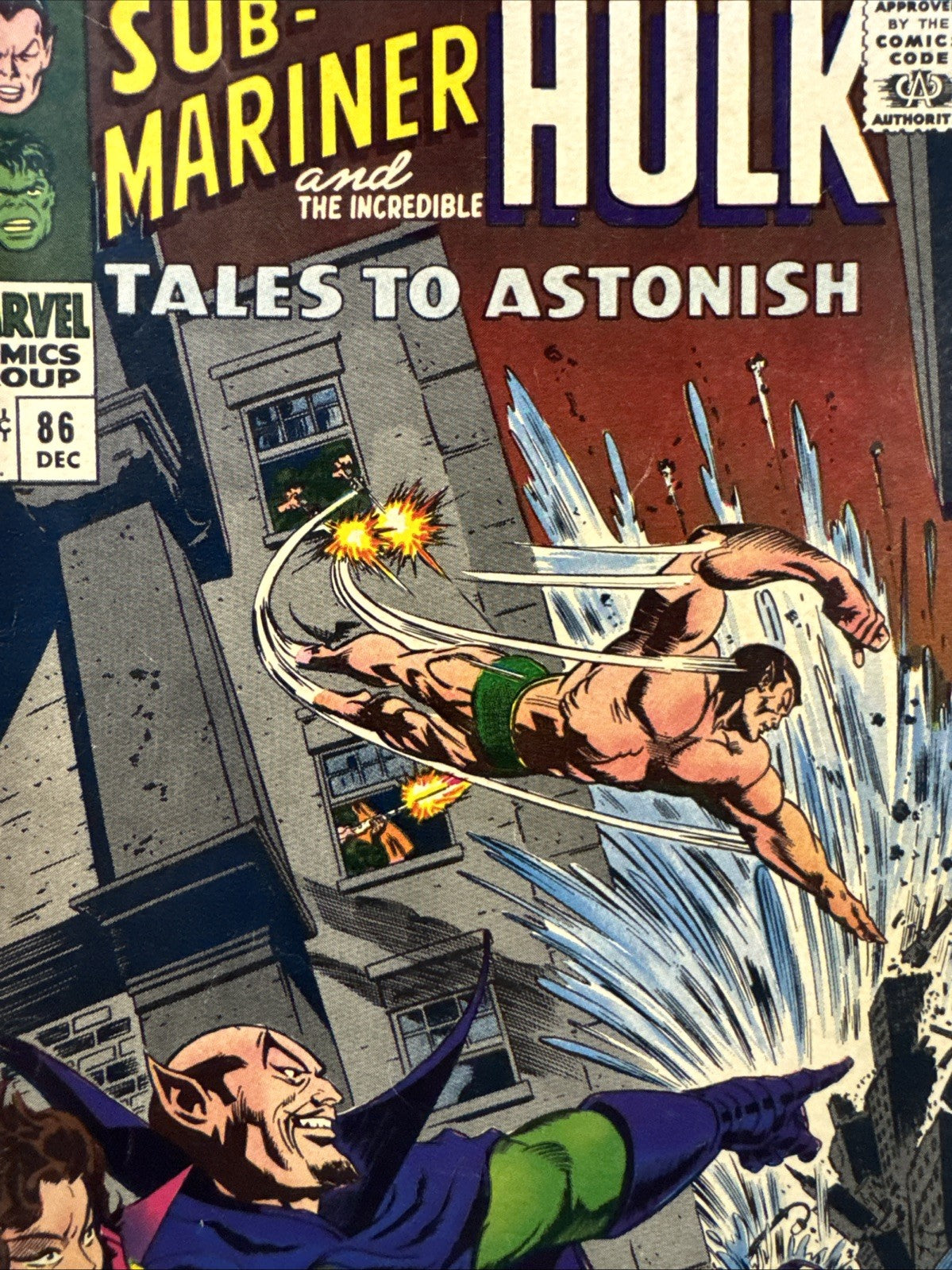 TALES TO ASTONISH 86 VG+ NAMOR HULK - 1ST APP HULK-KILLER (1966) SILVER