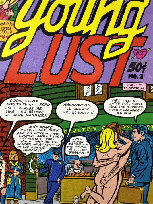 YOUNG LUST #2 1st Print Justin Green VF+/NM- UNDERGROUND Rare Print Mint 1971