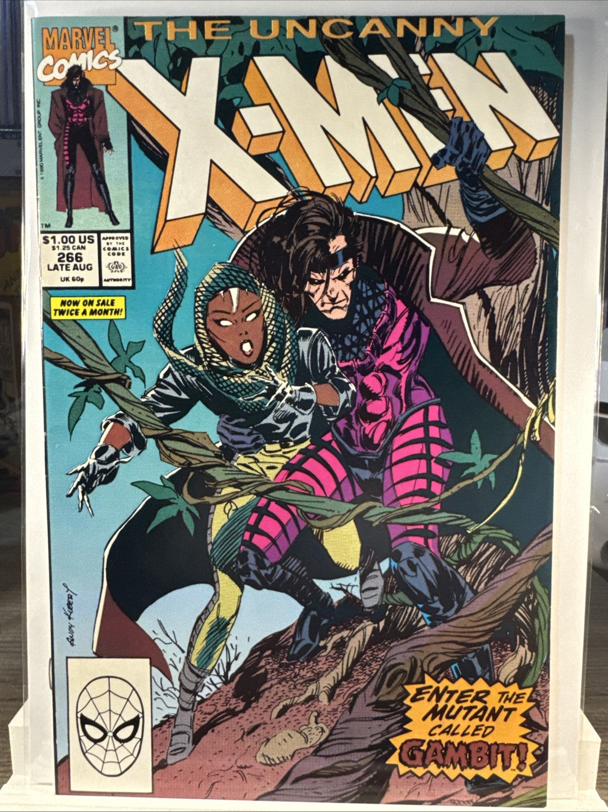 Uncanny X-Men #266 (Marvel Comics, 1990) 1st Appearance Gambit COPPER KEY