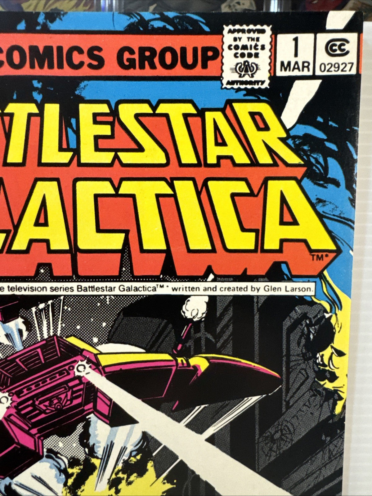 BATTLESTAR GALACTICA 1 VF+ 8.5 HIGH GRADE MARVEL BRONZE 1978 KEY NEWSSTAND