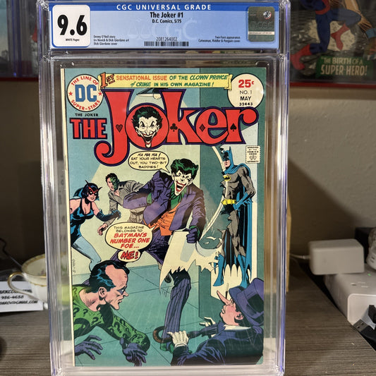 The Joker #1 (1975) CGC 9.6 Two-Face App Yummy White Pager! Catwoman Penguin