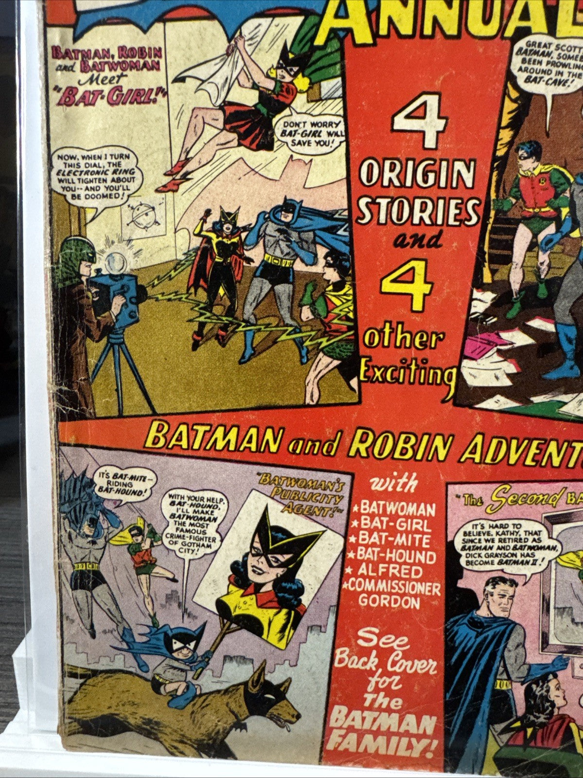 Batman Annual #7 (DC Comics 1964) G SILVER Cool Back Cover Poster Origin Stories