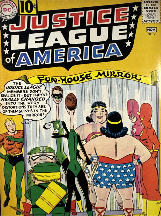 Justice League Of America #7 F+/VF- Last 10 Cent Cover! SILVER KEY