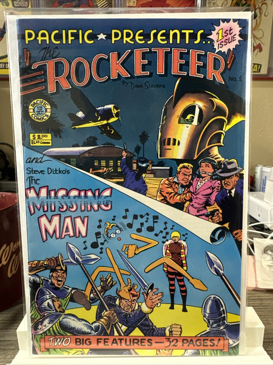 Pacific Presents The ROCKETEER #1 DAVE STEVENS, Betty Page,  1982, VF+/NM-