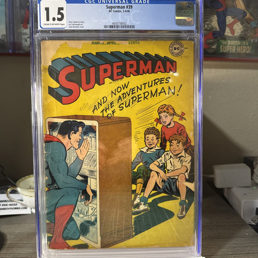 Superman #39 1946 CGC 1.5 (Don Cameron Story, Jack Burnley Cover) Rare Early #