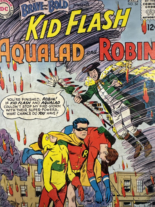 The Brave and the Bold #54 (DC Comics June-July 1964) SILVER KEY F-