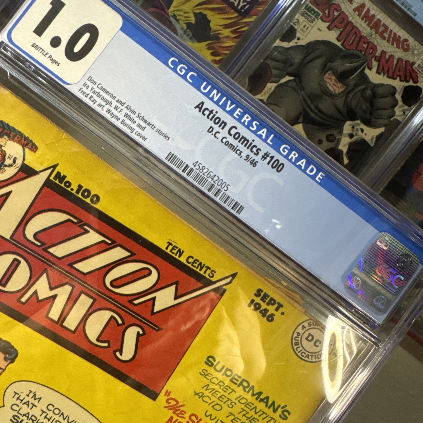 Action Comics #100 CGC 1.0 1946 Classic Wayne Boring Cover
