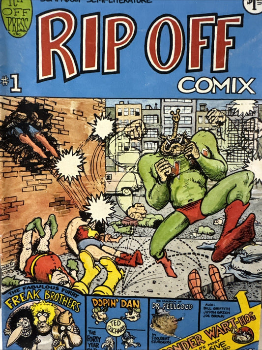 Rip Off Comix #1 Underground 1977 3rd Printing. Est 5000 Print Run VG