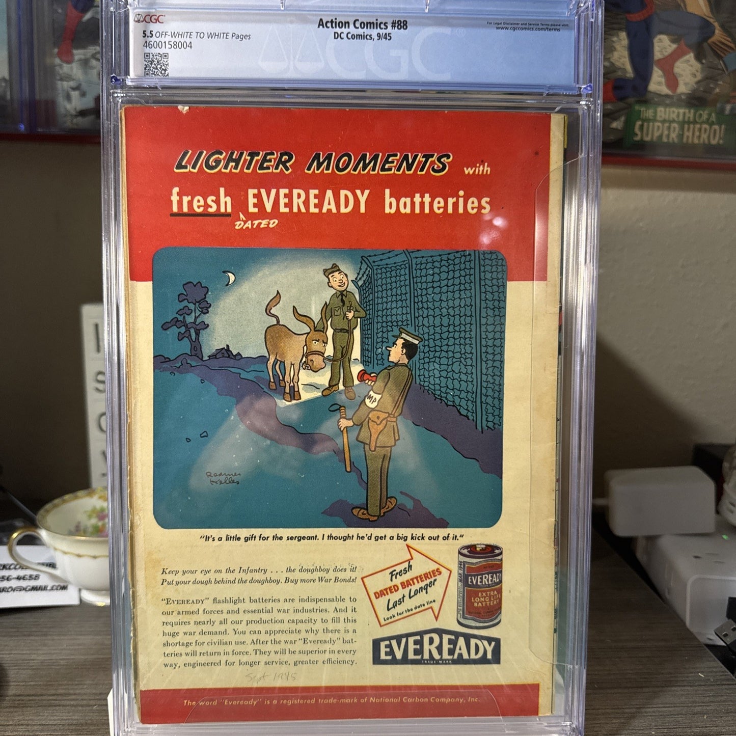 Super Rare🔥 Action Comics #88 CGC 5.5 2nd Appearance Hocus & Pocus Joe Shuster