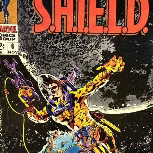 NICK FURY AGENT OF SHIELD #6 JIM STERANKO COVER, FRANK SPRINGER ART 1968 SILVER
